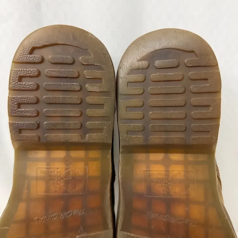 Dr Martens Shoes Mens Size 16 Brown Crazy Horse Leather Casual 8053 Doc